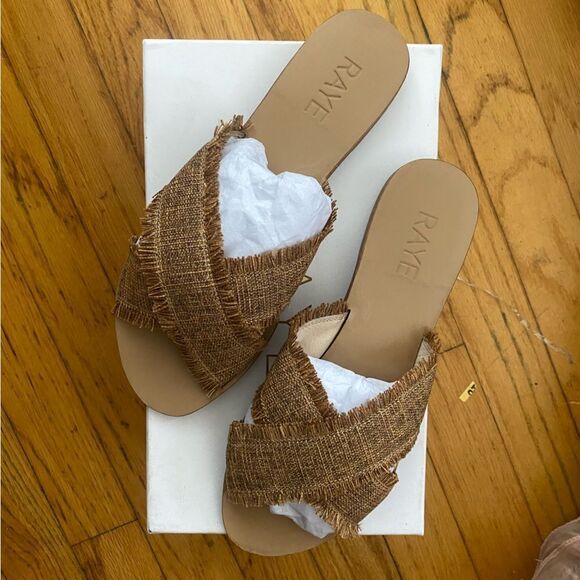 Raye Couer Sandals in Natural tan slides shoes Revolve Sz 7 - Picture 11 of 11